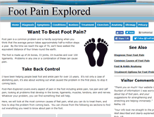 Tablet Screenshot of foot-pain-explored.com